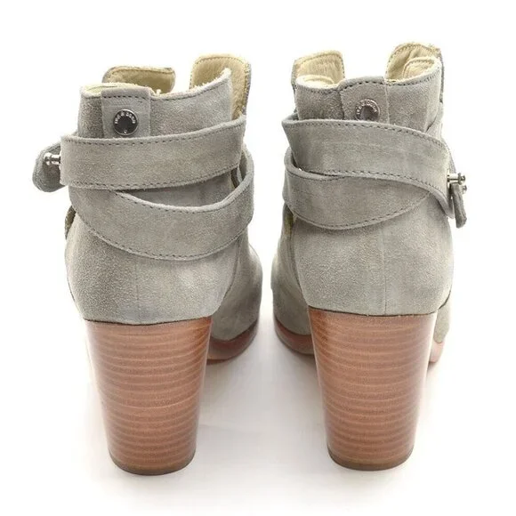 rag & bone Harrow Light Gray Suede Boots 37 New